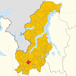 Map of Fino Mornasco (Province of Como, region Lombardy, Italy 2024)